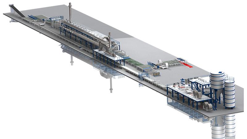 Plasterboard plant line